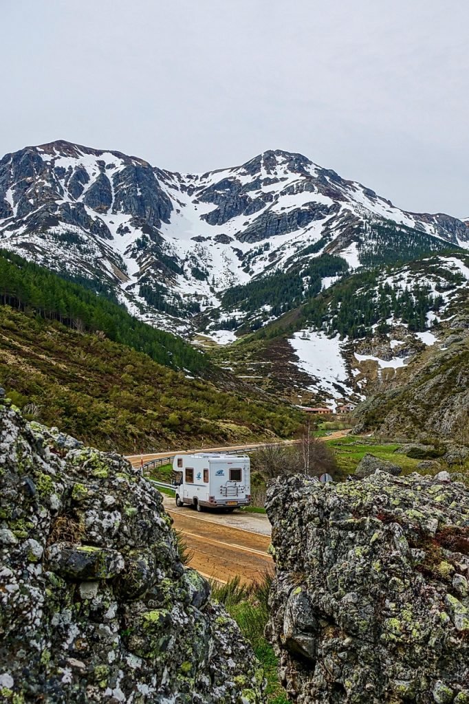 camper, mountains, van, rv, nature, travel, adventure, camping, recreational, road, motorhome