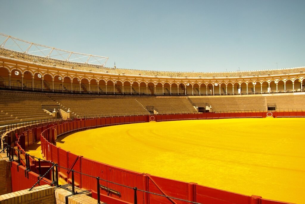 Historische Stierkampfarena in Andalusien, Symbol für spanische Kultur
